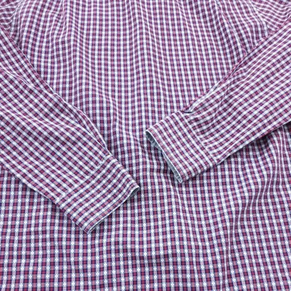 Haggar Clothing Mens Large Dress Shirt Long Sleeve Office Work Casual Patriotic - Picture 7 of 9